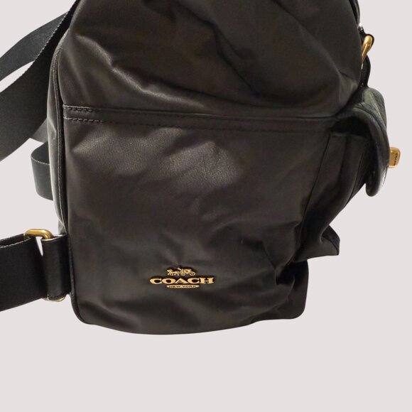 Coach Black Nylon Backpack / Vintage Rose Lining / Purse Protector Bag - Picture 3 of 12